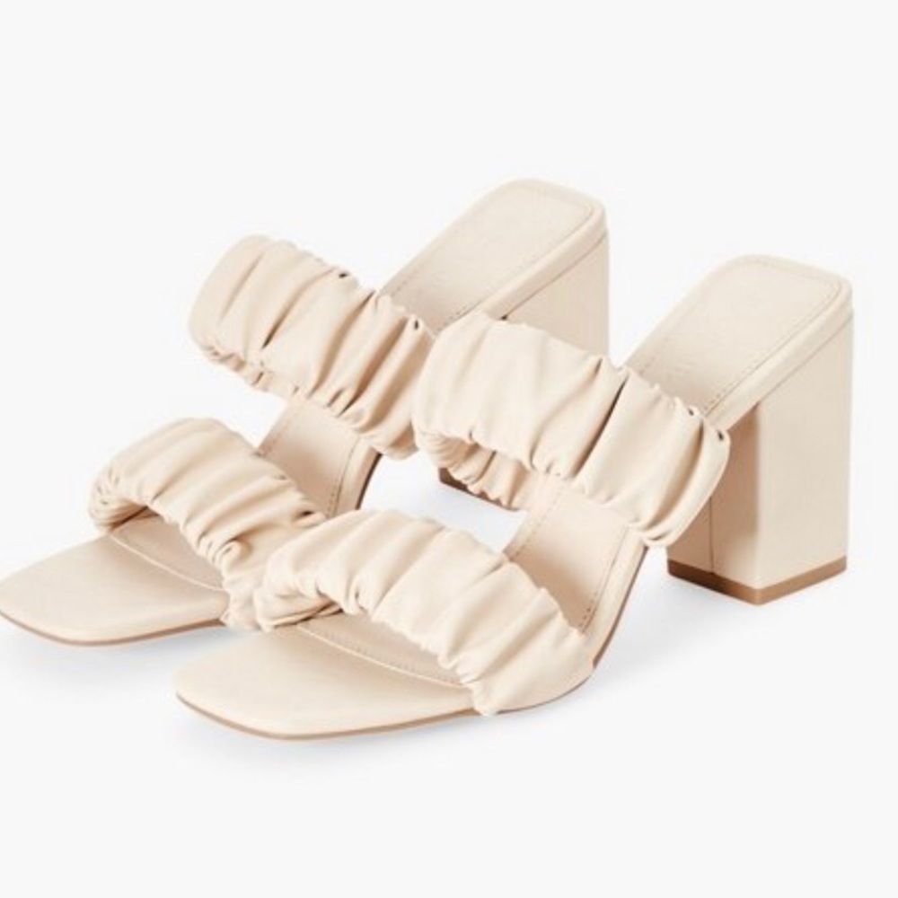 JustFab Gretchen Slip-On Heeled Sandal Size 8